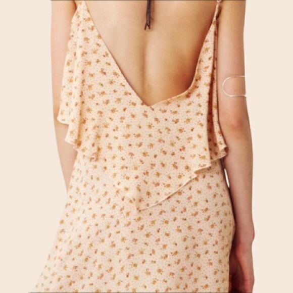 Revolve Blu Moon Cream Floral Rose Print Summer Lovin Mini Dress Size XS - Picture 2 of 11